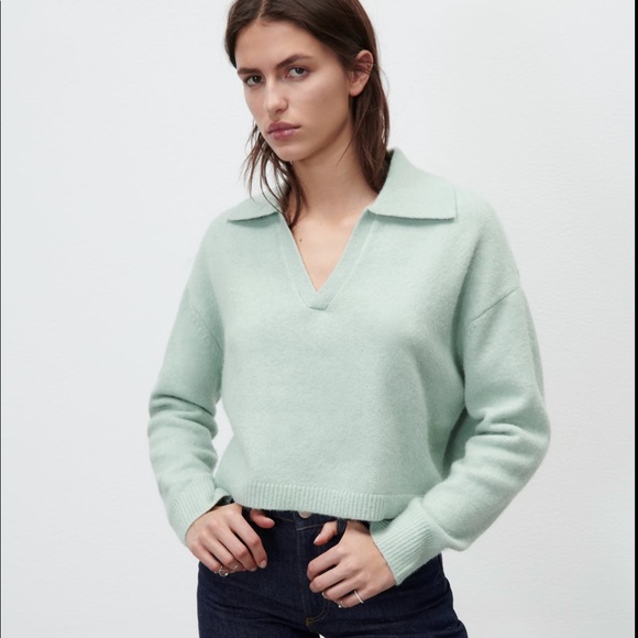 Zara | Sweaters | Zara Polo Collar Knit 